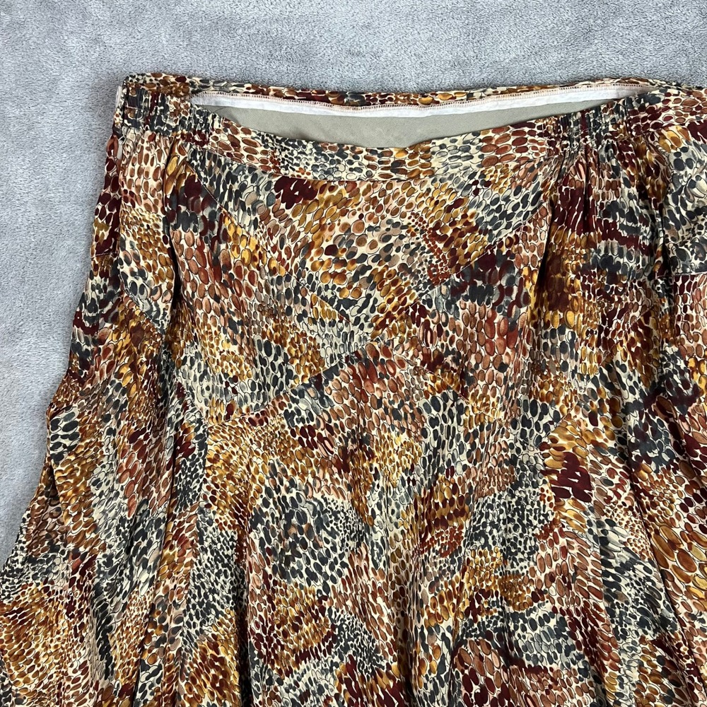 Jones New York Midi Skirt Womens 16W 100% Silk Abstract Multicolor - Picture 5 of 9